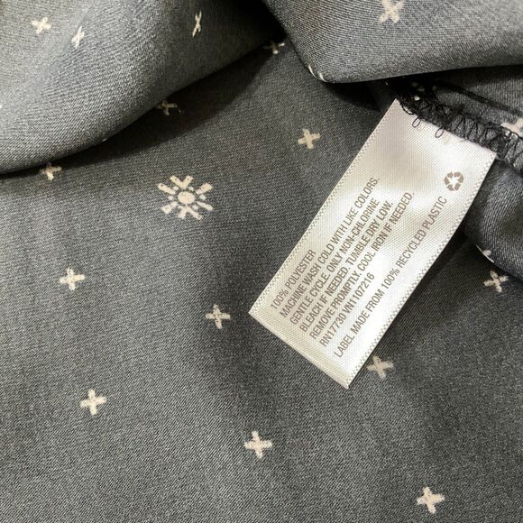 Ava & Viv career blouse plus size 3X black w star print long sleeve button up - Picture 8 of 12